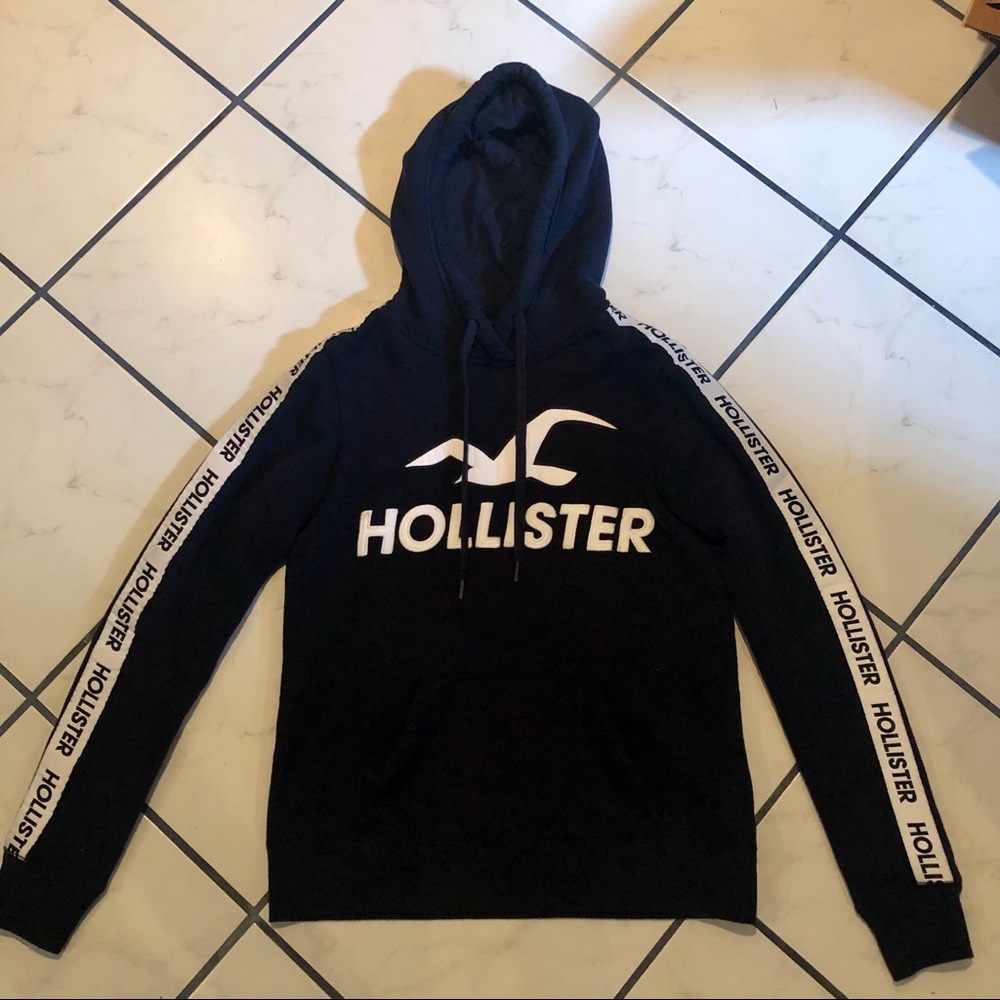 Hollister Tape Hoodie Navy